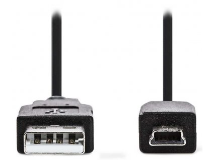 NEDIS kabel USB 2.0/ zástrčka USB-A - zástrčka USB Mini-B 5 pinů/ černý/ bulk/ 3m