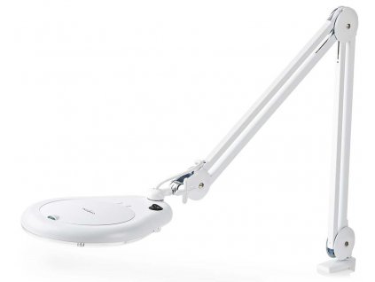 NEDIS zvětšovací stolní LED lampa/ čočka 3 dioptrie/ spotřeba 9 W/ teplota 6500 K/ světelný tok 720 lm/ bílá