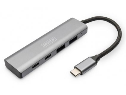 DIGITUS USB-C 4 Port HUB, 2x USB A + 2x USB-C