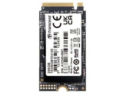 TRANSCEND MTE410S 256GB SSD disk M.2 2242, NVMe PCIe Gen4 x4 3300MB/s R 1600MB/s W