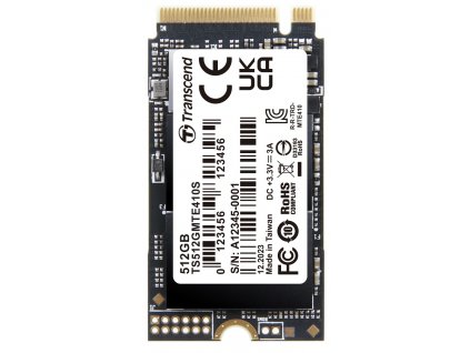 Transcend MTE410S 512GB SSD disk M.2 2242, NVMe PCIe Gen4 x4 3300MB/s R 1600MB/s W