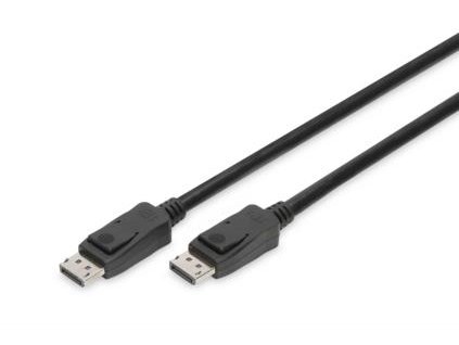 DIGITUS Připojovací kabel DisplayPort, DP M / M, 1,0 m, Ultra HD 8K, verze 1.3 / 1.4, bl