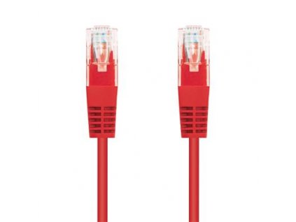 Kabel C-TECH patchcord Cat5e, UTP, červený, 0,25m