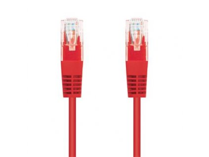 Kabel C-TECH patchcord Cat5e, UTP, červený, 0,5m