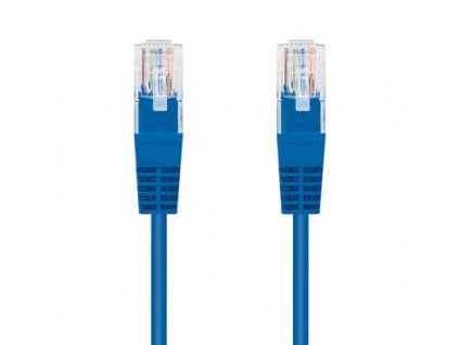 Kabel C-TECH patchcord Cat5e, UTP, modrý, 1m