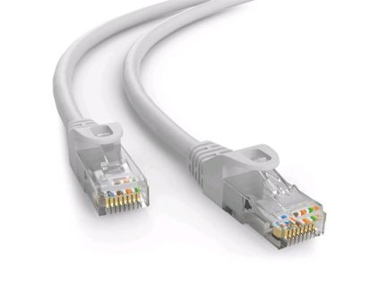 Kabel C-TECH patchcord Cat6e, UTP, šedý, 2m