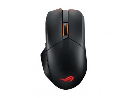 ASUS ROG Chakram X Origin/Herní/Optická/Pro praváky/Drátová+bezdrátová/Černá-stříbrná