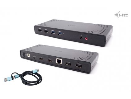 i-tec USB 3.0/USB-C/Thunderbolt, 2x HDMI Docking Station, PD 100W