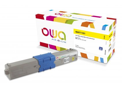 OWA Armor toner kompatibilní s OKI 46471101, 7000st, žlutá/yellow