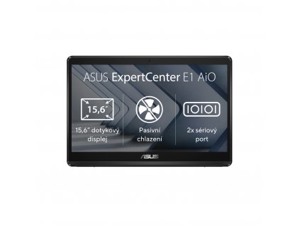 ASUS ExpertCenter/E1 AiO (E1600)/15,6''/1366 x 768/T/N4500/8GB/128GB SSD/UHD/bez OS/Black/2R
