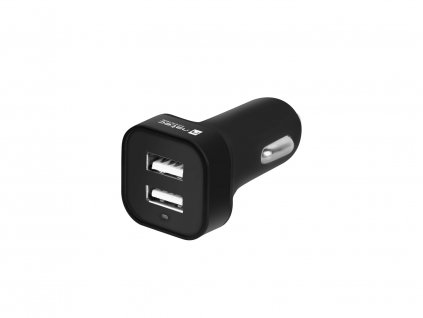 Natec nabíječka do auta CONEY, 1XUSB, 1XUSB-C, 48W