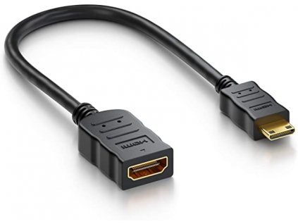PremiumCord Flexi adaptér HDMI Typ A samice - mini HDMI Typ C samec pro ohebné zapojení