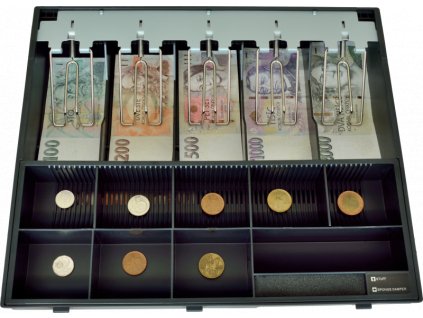 Plastový pořadač na peníze pro C425, kovové držáky bankovek