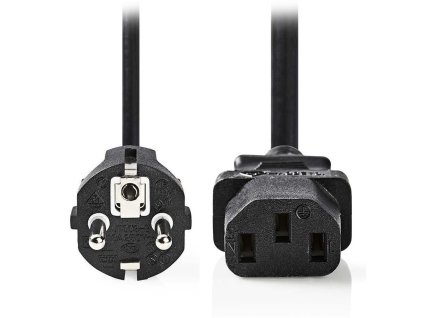 NEDIS napájecí kabel 230V/ přípojný 10A/ konektor IEC-320-C13/ přímá zástrčka Schuko/ černý/ 3m