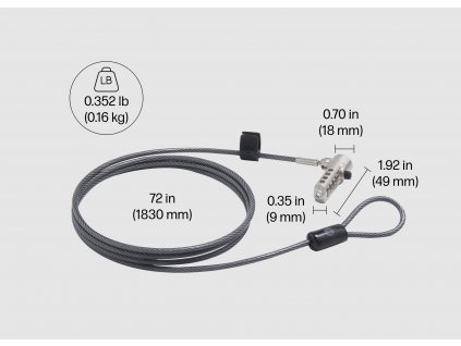 HP Nano Combination Cable Lock