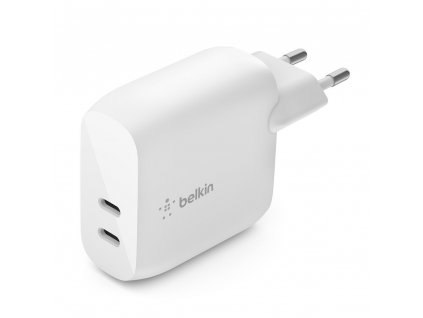 Belkin Duální 40W USB-C Power Delivery nástěnná nabíječka, bílá