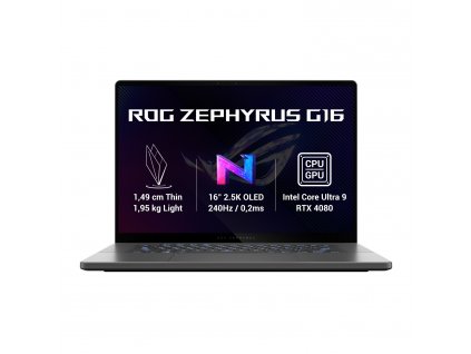 ASUS ROG Zephyrus G16/GU605MZ/U9-185H/16''/2560x1600/32GB/2TB SSD/RTX 4080/W11H/Gray/2R