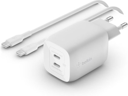 Belkin 65W napájecí adaptér 2xUSB-C+100W kabel