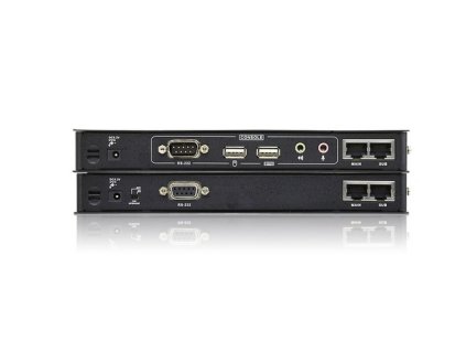 ATEN KVM extender CE-604 USB , Dual View (2 x DVI) audio a konzole extender s USB klávesnice myš+RS-232 port, (1024 x 768 na 60m)