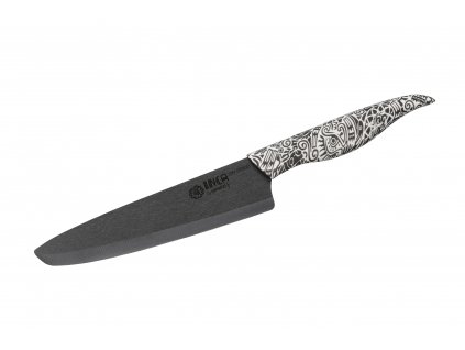 SAMURA INCA Šéfkuchařský keramický nůž 18,7 cm s čepelí z černé zirkonie (SIN-0085B)