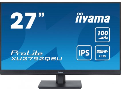 iiyama ProLite/XU2792QSU-B6/27''/IPS/QHD/100Hz/0,4ms/Black/3R