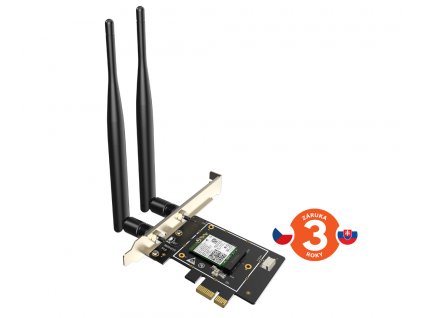 Tenda E33 Wireless AX PCI Express Adapter AX5400, WiFi6E, Bluetooth 5.2, WPA3, 2x 5dBi, Win10/11