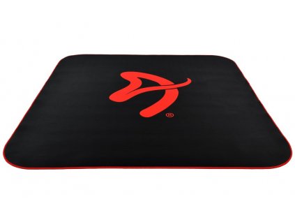 AROZZI Zona Quattro Black Red/ ochranná podložka na podlahu/ 116 x 116 cm/ černá s červeným logem
