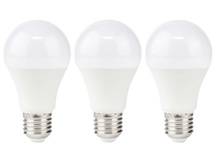 NEDIS LED žárovka E27/ A60/ 8 W/ 220 V/ 806 lm/ 2700 K/ teplá bílá/ matná/ 3 kusy