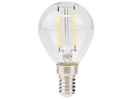 NEDIS LED žárovka E14/ G45/ 2 W/ 220 V/ 250 lm/ 2700 K/ teplá bílá/ retro styl/ čirá