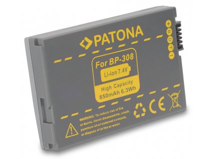 PATONA baterie pro digitální kameru Canon BP-308 850mAh