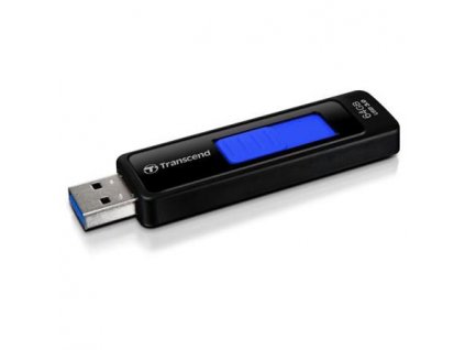 Transcend 64GB JetFlash 760, USB 3.0 flash disk, LED indikace, černo/modrý