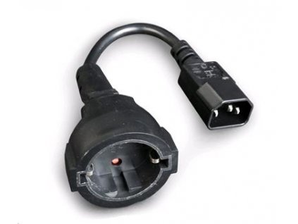 Gembird Kabel CABLEXPERT síťový adaptér C14 (M) -> schuko (F), 15 cm