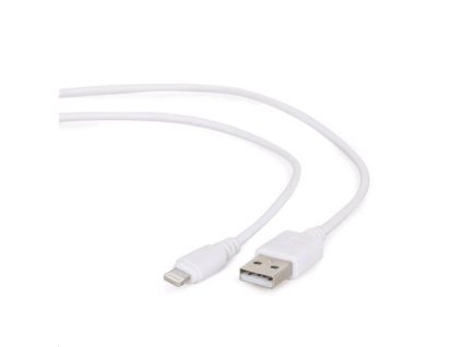 Kabel CABLEXPERT USB 2.0 Lightning (IP5 a vyšší) nabíjecí a synchronizační kabel, 2m, bílý