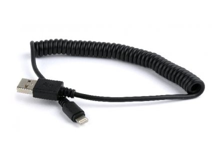 CABLEXPERT Kabel USB A Male/Lightning Male, 1,5m, černý, kroucený