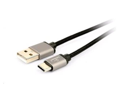 CABLEXPERT Kabel USB 3.0 AM na Type-C kabel (AM/CM), 1,8m, opletený, černý, blister