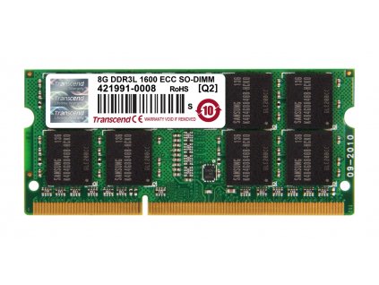 Transcend paměť SODIMM DDR3 8GB 1600MHz, 2Rx8, CL11