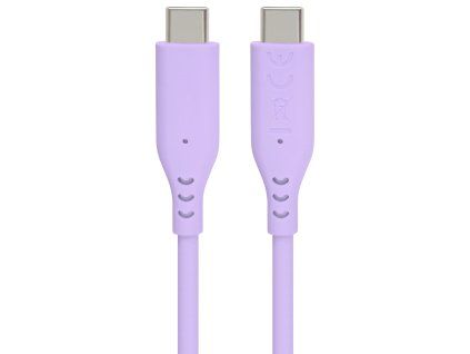 PremiumCord silikonový USB-C 60W, fialový, 1.5m
