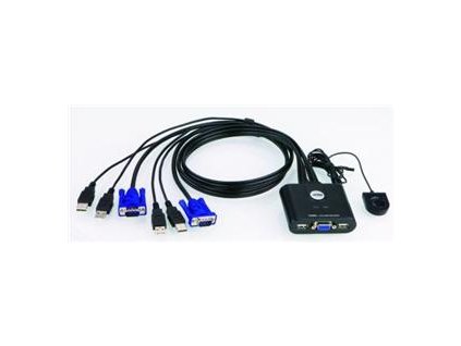 Aten 2-port KVM USB mini, 1m kabely, DO