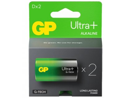 GP alkalická baterie 1,5V D (LR20) Ultra Plus 2ks