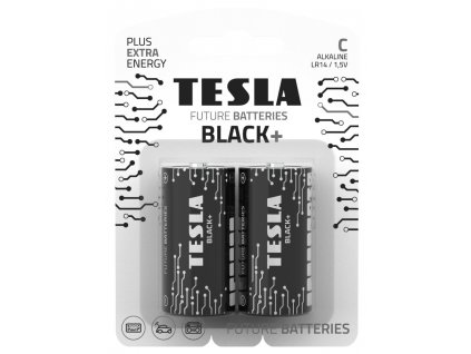 TESLA BLACK+ alkalická baterie C (LR14, malý monočlánek, blister) 2 ks