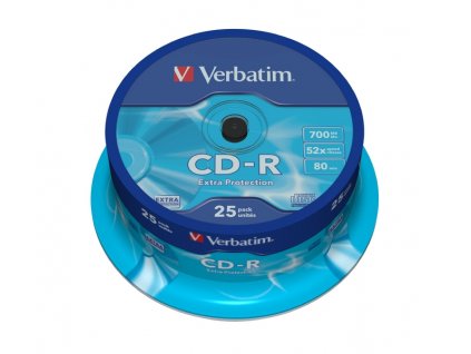 VERBATIM CD-R80 700MB/ 52x/ Extra Protection/ 25pack/ spindle