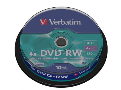 VERBATIM DVD-RW 4,7GB/ 4x/ 10pack/ spindle