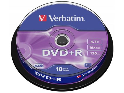 VERBATIM DVD+R 4,7GB/ 16x/ 10pack/ spindle