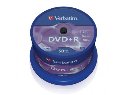 VERBATIM DVD+R 4,7GB/ 16x/ 50pack/ spindle