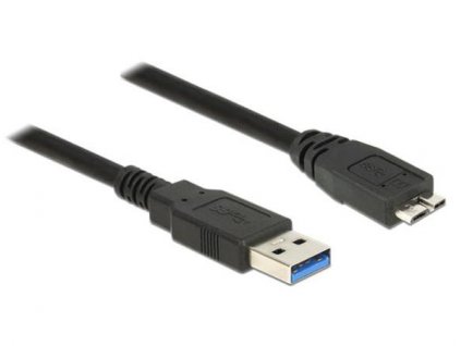 Delock Kabel USB 3.0 Typ-A samec > USB 3.0 Typ Micro-B samec 0,5 m černý