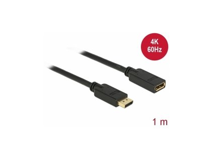 Delock DisplayPort 1.2 prodlužovací kabel 4K 60 Hz 1 m