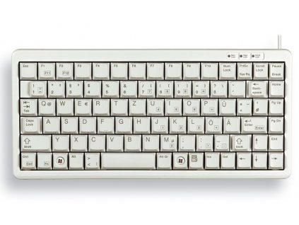 CHERRY klávesnice G84-4100 / lehká / mini/ drátová / USB 2.0 / bílá / EU layout