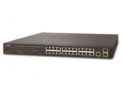 Planet GS-4210-24T2S L2 switch, 24x1Gb, 2x1Gb SFP, QoS, fanless