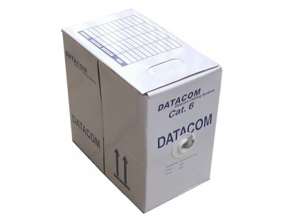 DATACOM kabel drát C6 UTP PVC 305m box šedý