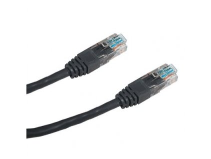 DATACOM Patch kabel UTP CAT5E 1m černý